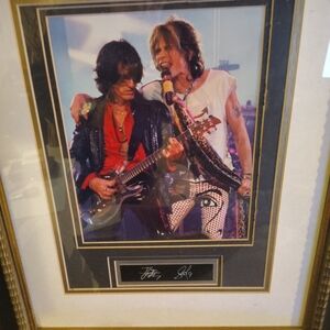 Framed Aerosmith Photograph Taken At Super Bowl